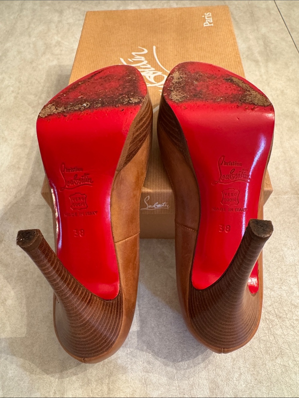 Christian Louboutin Brown Platform Pump - Picture 6 of 9